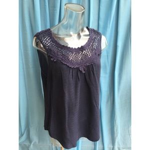 Brixon Ivy Navy Blue Linen Blouse